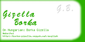 gizella borka business card